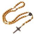 thumbnail image 3 of Collar de Cuentas de Oración Estilo Europeo y Medieval Tejido a Mano Joyería Color Café, 3 of 3