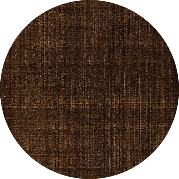 Ahgly Company Indoor Round Oriental Orange Industrial Area Rugs, 7' Round