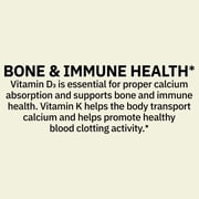 (3 pack) Spring Valley Vitamin K2 + Vitamin D3 Gummies, Mixed Berry, 60 Count, Supplement for Bone and Immune Health