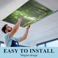 thumbnail image 6 of Green Trees Fluorescent Light Covers, Forest Art Decor Spring Summer Nature Leaf Magnetic Light Covers for Ceiling Lights, Fluorescent Ceiling Shade Filters for Classroom Bedroom Office 4x2Ft x 3PCS, 6 of 8