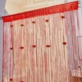 thumbnail image 4 of Festival decorativo, puerta de rosa alta, cortina, Panel de pared, ventana con flecos, divisor de habitación, pantalla de borla ciega para el hogar, 1x2m, rojo, 4 of 5