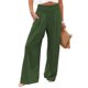 thumbnail image 1 of Pantalones casuales holgados de algodón y lino para mujer cintura elástica pantalones de playa de verano para yoga pantalones con bolsillos, 1 of 4