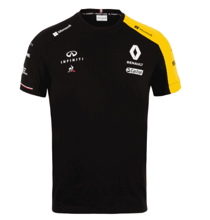 Renault F1 2018 Team T Shirt Tee Top Yellow/Black Kids Le Coq Sportif 