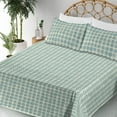 thumbnail image 3 of Ambesonne Abstract Fitted & Flat Sheet with Sham 3 Pcs Set, Sketchy Design Geometric, Twin, Cadet Blue and Pale Yellow, 3 of 5