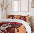 thumbnail image 6 of Ambesonne Colorful Duvet Cover Sets, Mexican Skull, 2-King, Cinnamon Magenta Maroon, 6 of 7