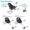 thumbnail image 6 of Hoverboard Seat Attachment Straps Not Required,Kids Hover Board Accessory Go Kart 265lbs Capacity, Adjustable Length 26"-34.5",Big&Sturdy Seat,Transform 6.5" 8" 10" Hoverboard Into Go Cart,White, 6 of 10