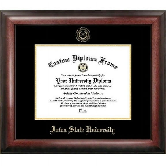 Iowa State University 8.5" x 11" Gold Embossed Diploma Frame