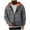 Dark Gray, variant on Men's Big and Tall Cardigan Hoodie with Multi Pocket and Zipper for Casual Wear
