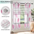 thumbnail image 3 of Yayeee Window Curtains Light Filtering 63"x42" Grommet Panel Pair Home Living Room Decor, Geometric Love, 3 of 7