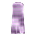 thumbnail image 7 of NXMZXB Summer Dresses for Women 2025 Loose Fit Casual Striped Sundresses Beach Cover Ups Sleeveless Crewneck Tshirt Swing Dress with Pockets Purple S, 7 of 7
