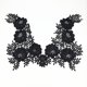 thumbnail image 2 of Apliques de Escote Sunnimix 1 Par Bordado Negro, 2 of 8