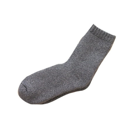 

ZRBYWB Socks Autumn And Winter Heavy Wool Socks Solid Color Medium Tube Socks Thick Warm Hoop Socks And Fluffy Towel Socks