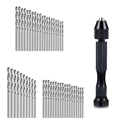 

49Pcs 0.2-3.4mm Hand Drill Set Mini Aluminum Hand Drill Bit Jewelry Craft Hand Manual Drill Woodworking Tools Drill Bit