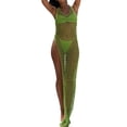 thumbnail image 1 of VISgogo Vestido de playa para mujer, cuello halter, espalda abierta, sin mangas, para bikini/traje de baño VISgogo moda, 1 of 9