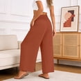 thumbnail image 5 of JIAYUE Women's Pants Ankle Length Wide Leg High Waist Palazzo Summer Flowy Beach Trousers With Pockets Casual Bottoms For Women, 5 of 6