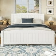 thumbnail image 2 of [Luckynote]Queen Size Platform Bed, Solid Wood Platform Bed with Support Slats and Strong Structure, No Box Spring Needed, White, 2 of 10