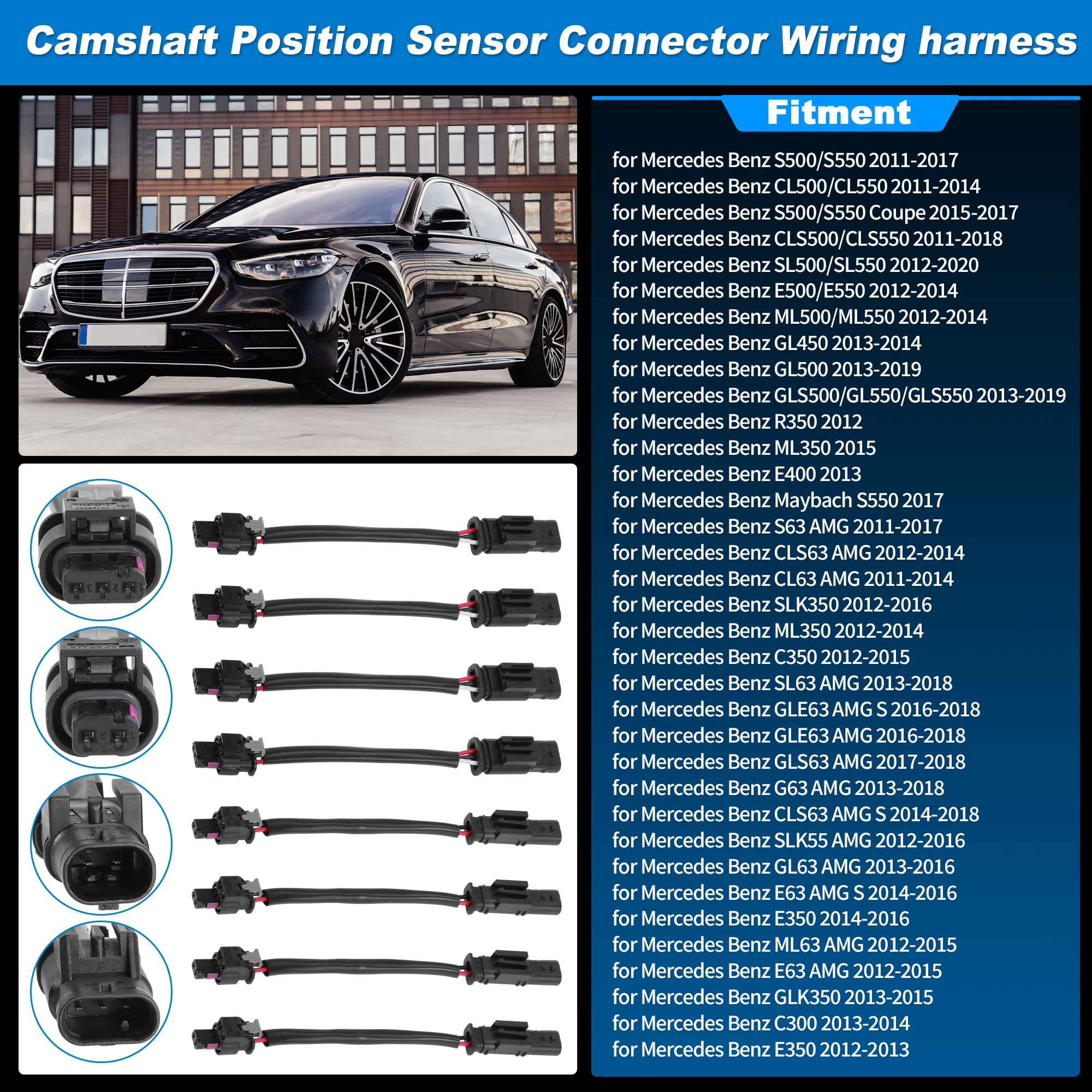 Unique Bargains Camshaft Position Sensor Connector Wiring Harness for Mercedes Benz