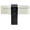 Brushed Nickel / Matte Black, variant on Berenson 5084-4026-P Rivet Rebel 2" Modern Industrial Square T Bar Cabinet Knob / Drawer