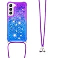 thumbnail image 3 of Funda para Samsung Galaxy S23 Plus 5G Brillantina Líquida Divertida Reluciente y con Cristales en Movimiento Cuerpo Cruzado con Cordón Ajustable, 3 of 5