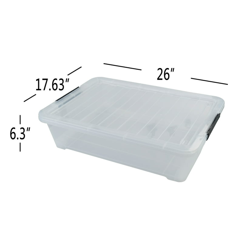 Yarebest 3-Pack Plastic Organizer Bins, Large Storage Basket Bins