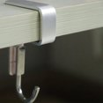 thumbnail image 5 of Gancho sin clavos de aleación de aluminio para espacio de escritorio para estudiantes, paquete de 2 ganchos para bolsas de oficina (2,6 cm/1,02 pulgadas, apto para placa de 2,5 cm/0,98 pulga, 5 of 5