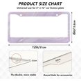 thumbnail image 4 of Coolnut Purple Marble License Plate Frames 2pcs, Aluminum Universal Car License Plate Holder with Elliptical Hole for US Vehicles, 12"x 6", 4 of 7