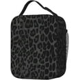 thumbnail image 2 of Black Leopard Print Lunch Box - Insulated Lunch Bags for MenWomenWomenMen Detachable Handle Lunchbox Meal Tote Bag, 2 of 7