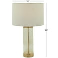 thumbnail image 3 of CosmoLiving by Cosmopolitan 25" Transparent Base Gold Table Lamp with Cream Linen Shade, 3 of 9