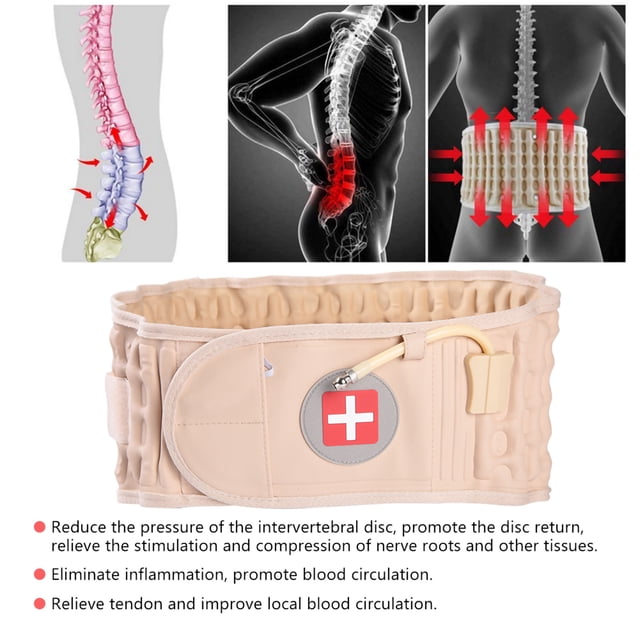 Saluaqui Cinturón Inflable Para El Cuidado De La Salud, Cinturón Para El Dolor De Espalda, Reduce La Presión Del Disco Intervertebral, Cinturón De Descompresión, Dispositivo