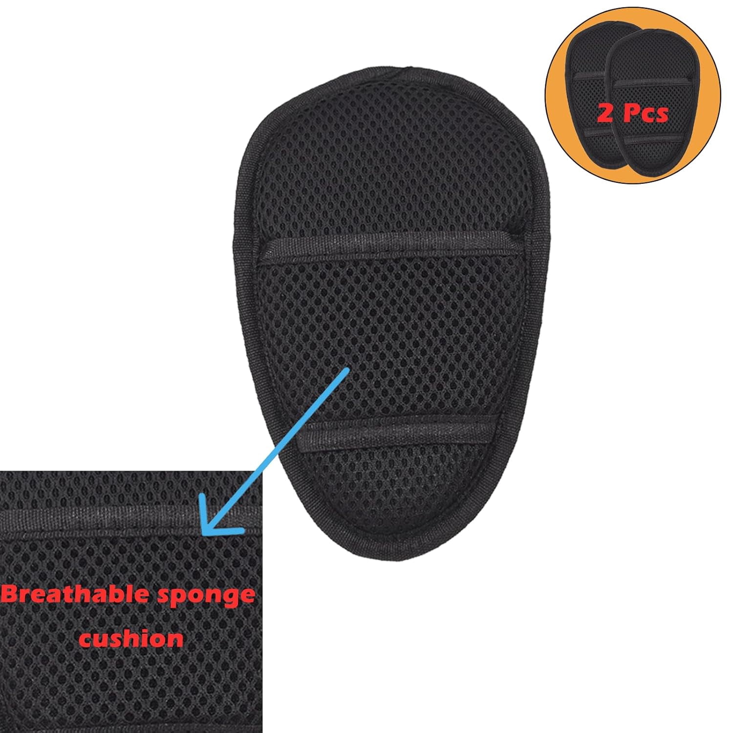 2Pcs Baby Stroller Seatbelt Crotch Cushion Baby Stroller Crotch Pads Universal Cushion Crotch Pads for Infants Child Kids Pram Belt Pads for Baby Stroller, Pushchair (Black)