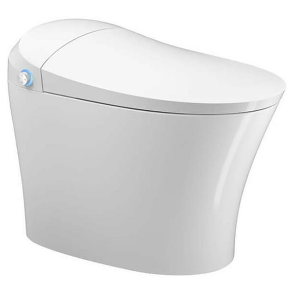 New York Simple Plus Model Plastic Smart Toilet in White