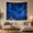 Snowy Moon Night, variant on Crescent Moon and Stars Against Billowy Clouds Dreamy Celestial for Space Lovers Celestial Wall Art Decor Housewarming Gift Tapestry Wall Hanging for Bedroom and Living Room
