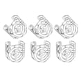 thumbnail image 1 of 12 piezas de anillos de servilleta de metal con patrón de rosa hueca para la cena, 1 of 6