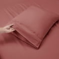 thumbnail image 3 of Nestl Extra Deep Pocket Queen Sheets - 6 Piece Soft Microfiber Bed Sheets Set Fits 18"-24" Mattresses, Pink Clay, 3 of 5