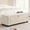 Fabric-Beige, variant on 43" Storage Ottoman Bench,Upholstered Tufted Bench for Living Room Bedroom Entryway,Linen, Faux Leather Black