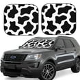 thumbnail image 2 of Uemuo Cow Print Black White Printed 2 PCS Car Windshield Sun Shade, Auto Sun Heat and UV Rays Blocker, Foldable Automotive Front Window Sunshade Protector, 2 of 7