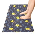 Cloud Star Pattern Bath Mat 39x20 Inch Soft Absorbent Non-Slip Plush ...