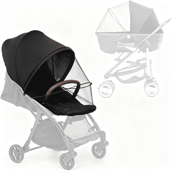 MISSMILE 2-in-1 Stroller Sun Shade and Mosquito Net Cover - Universal Breathable Baby Cover With Two-Way Zipper