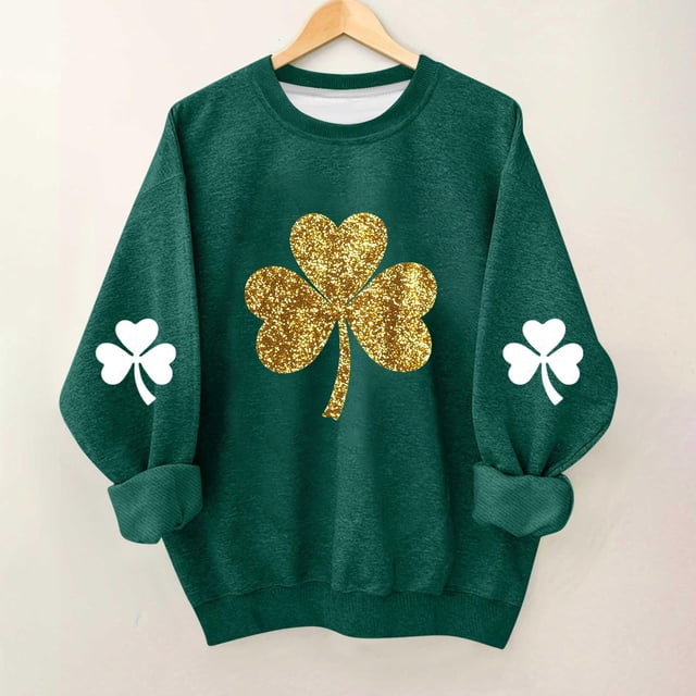 hengsof Chandail de Mode pour Enfants pour la Saint-Patrick, Chandail Graphique à Manches Longues et Col Rond pour les Festivités, Âges 1 à 13 Ans