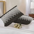 thumbnail image 4 of Outdoor Throw Pillows Covers 12X20 Set of 2 Waterproof Abstract Watercolor Decorative Zippered Cushion Covers for Patio Furniture, Geometric Cube Pattern Lumbar Pillowcases Black Gray, 4 of 8
