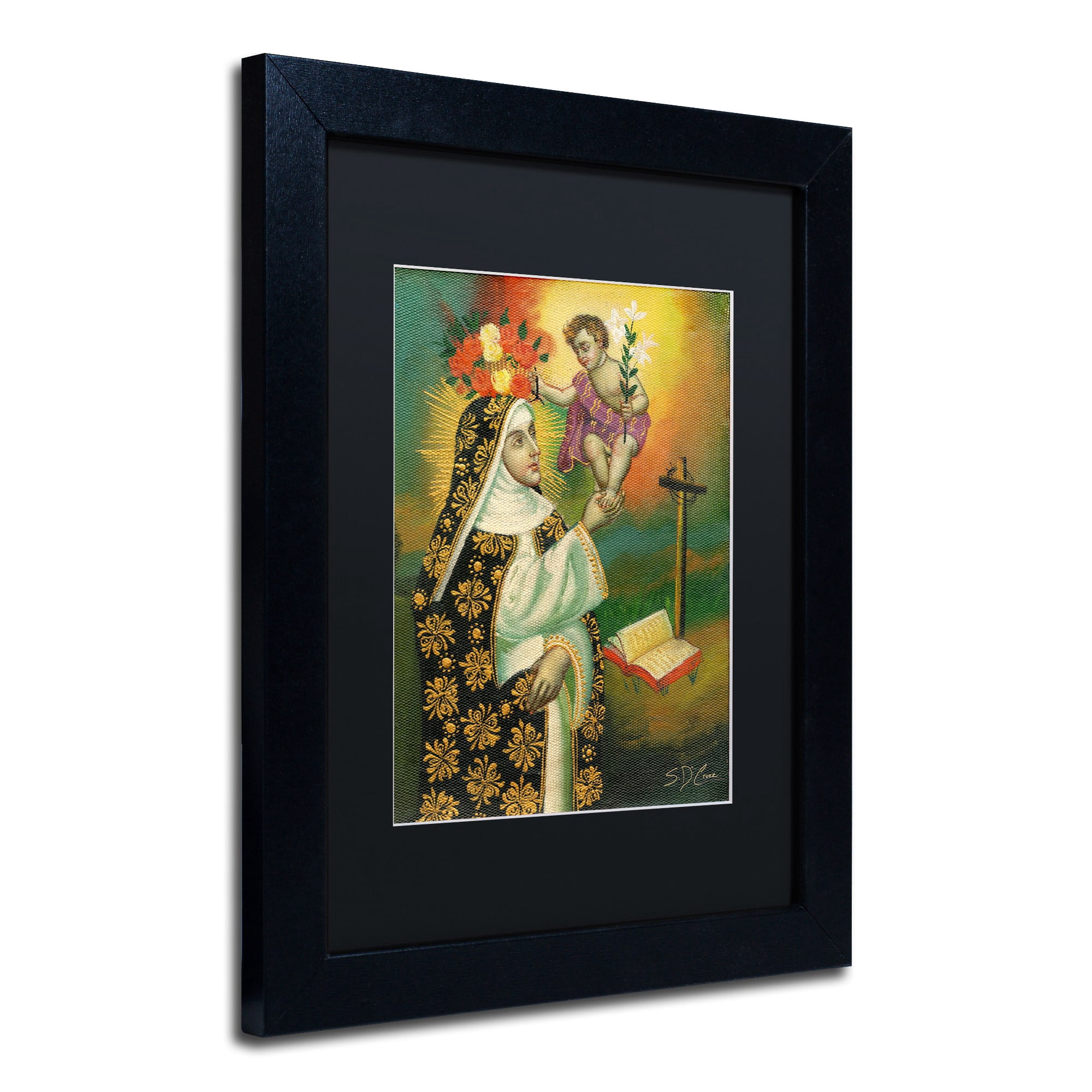Trademark Fine Art "Mother and Child" Canvas Art by Masters Fine Art, Black Matte, Black Frame