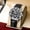 SilverShellBlackFaceBlackBelt, variant on Men's Automatic Mechanical Watch Waterproof Wristwatches 733443665453