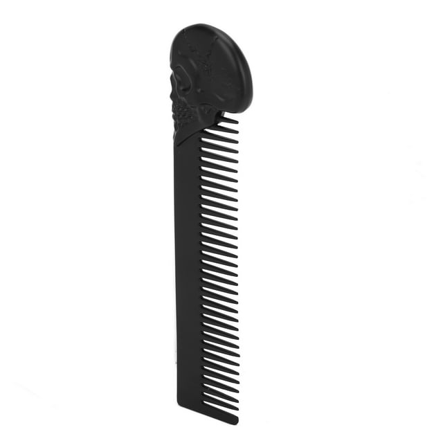 Zinc Alloy Skull Pattern Hair Styling Mustache Shaping Comb Portable Oil Hair Comb for Men Women