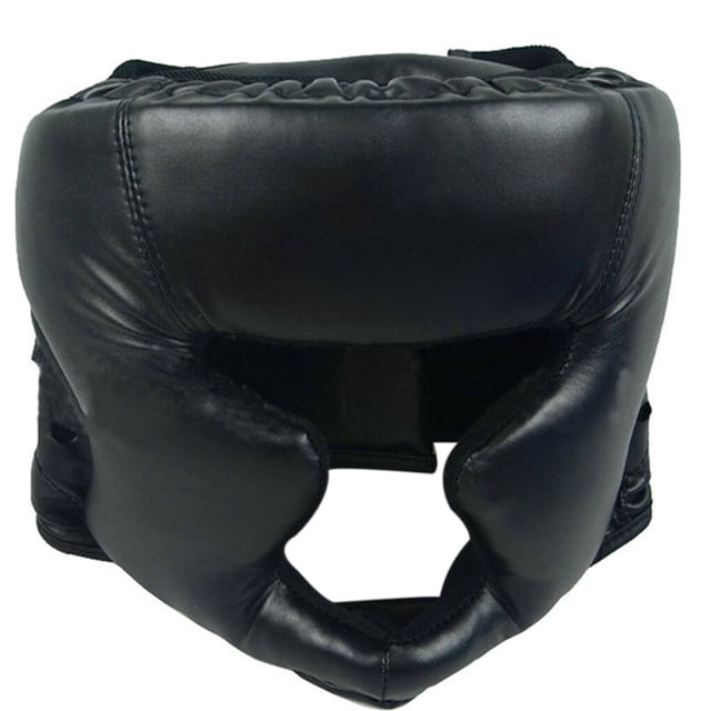 Soidarity Protector de cabeza de boxeo de tipo cerrado, protector de cabeza de boxeo para adultos, protector de cabeza de piel sintética, Boxeo