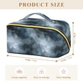 thumbnail image 4 of FORMRS Makeup Bag Travel Cosmetic Organizer for Women Fold Flat Zipper Pouch with Handle, Watercolor Sky Pattern, 4 of 8