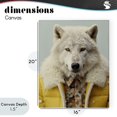 thumbnail image 4 of Stupell Industries Eclectic Snow Wolf Yellow Jacket Canvas Art, 16 x 20, by Ray Powers, 4 of 8