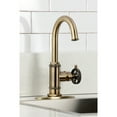 thumbnail image 4 of Kingston Brass KSD8503RKX Webb Single-Handle Bar Faucet with Knurled Handle, Antique Brass, 4 of 6