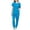 Sky Blue#04, variant on EGNMCR Scrub for Women Short Sleeve V Neck Solid Color Scrub Sets Nurse Suit 2 Piece Sets Workwear With Pocket Long Pants Spring/Summer Sale
