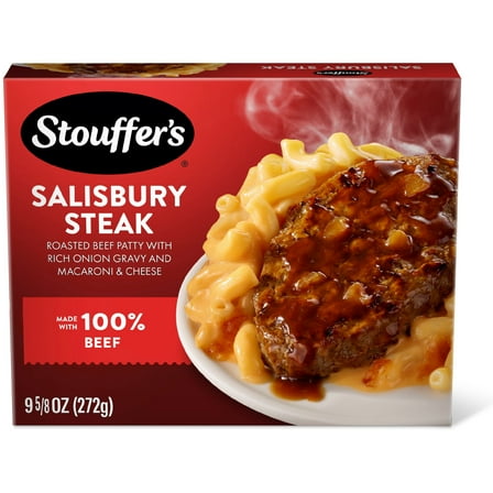 Stouffer’s Salisbury Steak, Single Serve, Frozen Salisbury Steak, Single Frozen Meals 9.625 oz