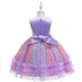 thumbnail image 5 of Girls' Dresses Sizes 8-9 Years A-Line Kids Prints Sleeveless Party Hoilday Photography Costome Court Style Tulle Fit & Flare Purple Sundress, 5 of 5
